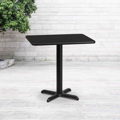 24'' x 30'' Rectangular Laminate Table Top with 22'' x 22'' Table Height Base