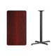 Mahogany |#| 24inch x 42inch Laminate Table Top with 23.5inch x 29.5inch Bar Height Table Base