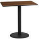 Walnut |#| 24x42 Rectangular Walnut Laminate Table Top & 24inch Round Bar Height Table Base