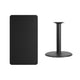 Black |#| 24inch x 42inch Rectangular Black Laminate Table Top with 24inch Round Table Height Base