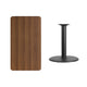 Walnut |#| 24inch x 42inch Rectangular Walnut Laminate Table Top & 24inch Round Table Height Base