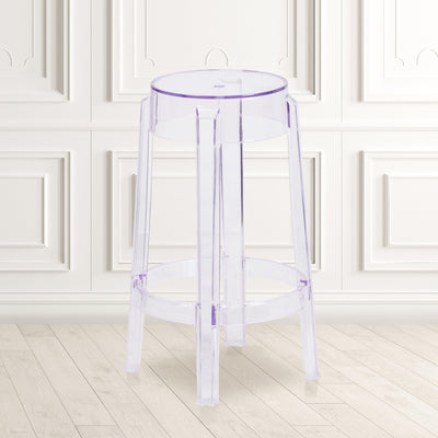 25.75'' High Transparent Counter Height Stool