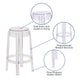 25.75inch High Transparent Counter Height Stool - Restaurant & Bar Furniture