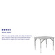 2.79-Foot Square Height Adjustable Granite White Plastic Folding Table