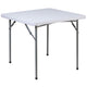 2.81-Foot Square Granite White Plastic Folding Table - Card Table/Game Table