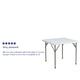 2.85-Foot Square Granite White Plastic Folding Table - Event Folding Table