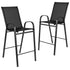 2 Pack Brazos Series Outdoor Barstools with Flex Comfort Material and Metal Frame
