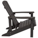 Black |#| Indoor/Outdoor Adirondack Style Side Table and 2 Chair Set in Black