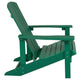 Green |#| Indoor/Outdoor Adirondack Style Side Table and 2 Chair Set in Green