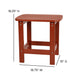 Red |#| Indoor/Outdoor Adirondack Style Side Table and 2 Chair Set in Red