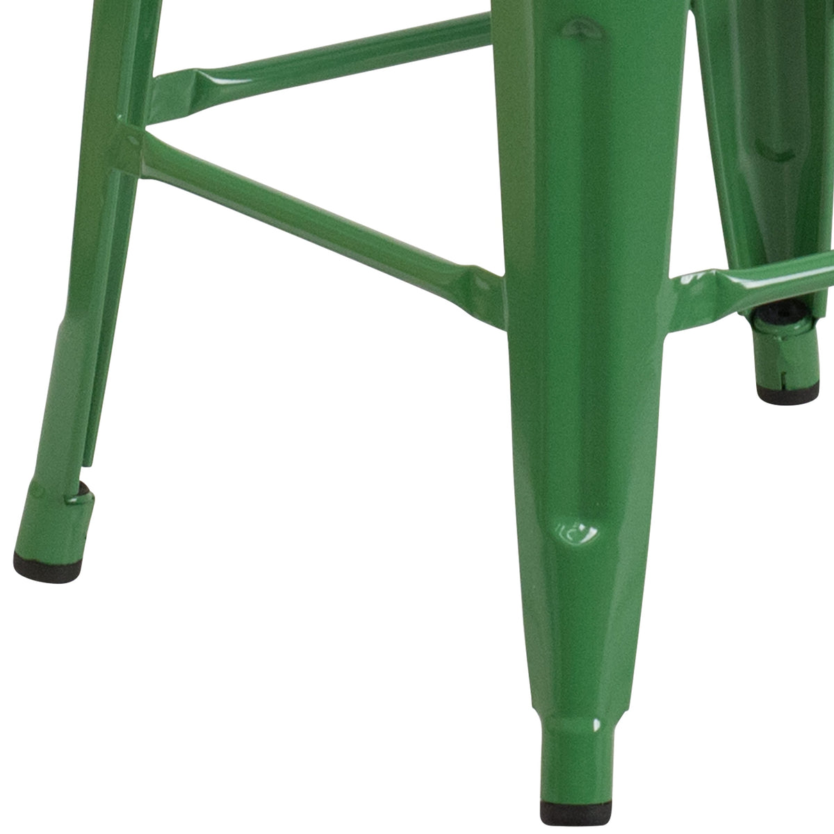 Green |#| 30inch High Backless Green Metal Barstool with Square Wood Seat - Kitchen Furniture