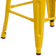 Yellow |#| 30inch High Backless Yellow Metal Barstool w/ Square Wood Seat - Kitchen Furniture