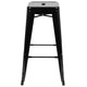 Black |#| 4 Pack 30inch High Metal Indoor Bar Stool - Stackable Stool, Black