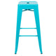 Teal |#| 4 Pack 30inch High Metal Indoor Bar Stool - Stackable Stool, Teal