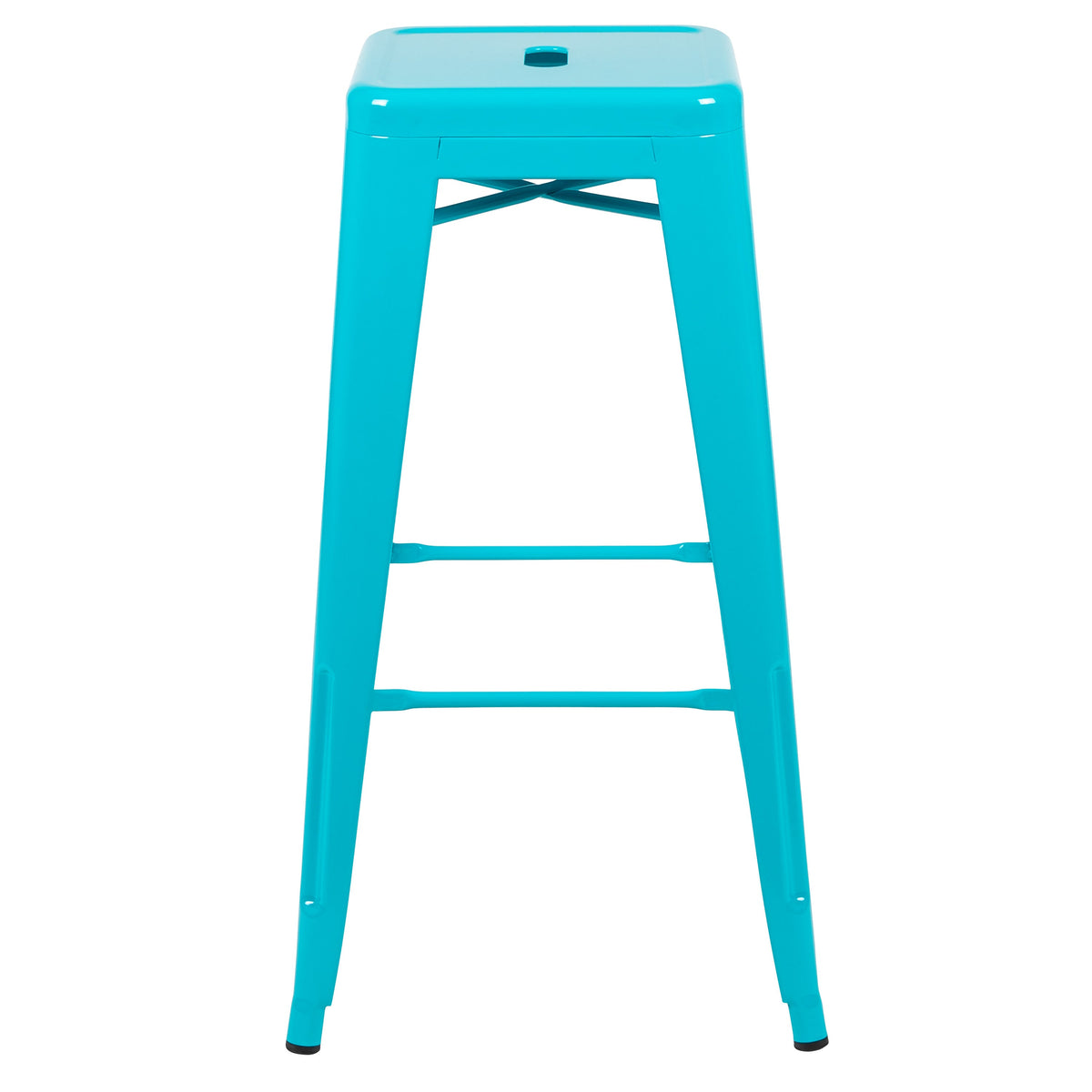 Teal |#| 4 Pack 30inch High Metal Indoor Bar Stool - Stackable Stool, Teal