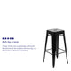 Black |#| 4 Pack 30inch High Metal Indoor Bar Stool - Stackable Stool, Black