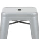 Silver |#| 4 Pack 30inch High Metal Indoor Bar Stool - Stackable Stool, Silver