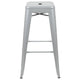 Silver |#| 4 Pack 30inch High Metal Indoor Bar Stool - Stackable Stool, Silver