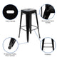 Black |#| 4 Pack 30inch High Metal Indoor Bar Stool - Stackable Stool, Black