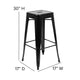 Black |#| 4 Pack 30inch High Metal Indoor Bar Stool - Stackable Stool, Black