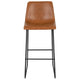 Light Brown |#| Set of 2 Kitchen Bar Height Stool - 30 Inch Light Brown LeatherSoft Barstool