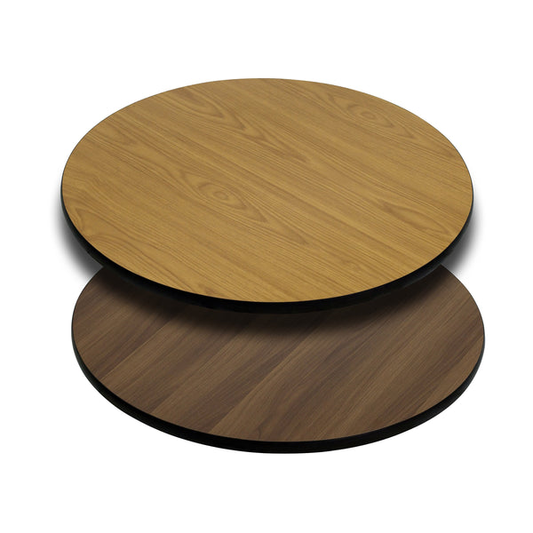 Natural/Walnut |#| 30inch Round Table Top with Natural or Walnut Reversible Laminate Top