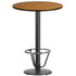 30'' Round Laminate Table Top with 18'' Round Bar Height Table Base and Foot Ring