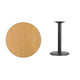 Natural |#| 30inch Round Natural Laminate Table Top with 18inch Round Table Height Base