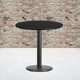 Black |#| 30inch Round Black Laminate Table Top with 18inch Round Table Height Base