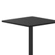 Black |#| 30inch Square Black Laminate Table Top with 18inch Round Table Height Base