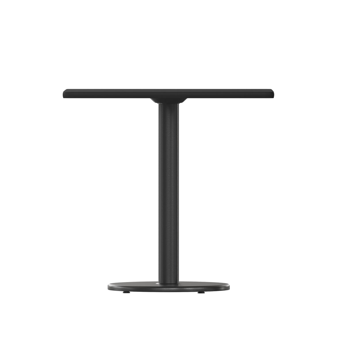 Black |#| 30inch Square Black Laminate Table Top with 18inch Round Table Height Base