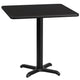 Black |#| 30inch Square Black Laminate Table Top with 22inch x 22inch Table Height Base