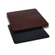Black/Mahogany |#| 30inch Square Table Top with Black or Mahogany Reversible Laminate Top