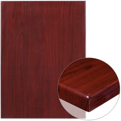 30'' x 42'' High-Gloss Resin Table Top with 2'' Thick Drop-Lip - View 1