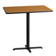 Natural |#| 30inch x 42inch Natural Laminate Table Top with 23.5inch x 29.5inch Bar Height Table Base