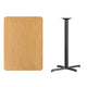 Natural |#| 30inch x 42inch Natural Laminate Table Top with 23.5inch x 29.5inch Bar Height Table Base
