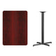 Mahogany |#| 30inch x 42inch Laminate Table Top with 23.5inch x 29.5inch Bar Height Table Base