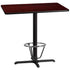 30'' x 42'' Rectangular Laminate Table Top with 23.5'' x 29.5'' Bar Height Table Base and Foot Ring