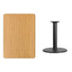 Natural |#| 30inch x 42inch Natural Laminate Table Top with 24inch Round Table Height Base
