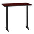 30'' x 42'' Rectangular Laminate Table Top with 5'' x 22'' Bar Height Table Bases