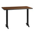 30'' x 42'' Rectangular Laminate Table Top with 5'' x 22'' Table Height Bases