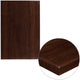 Walnut |#| 30inch x 45inch Rectangular High-Gloss Walnut Resin Table Top with 2inch Thick Edge