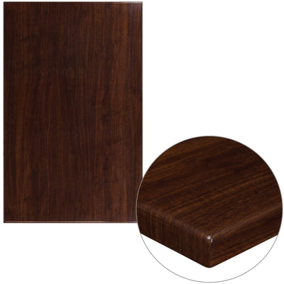 30'' x 48'' High-Gloss Resin Table Top with 2'' Thick Drop-Lip - View 1