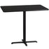 30'' x 48'' Rectangular Laminate Table Top with 23.5'' x 29.5'' Bar Height Table Base