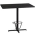 30'' x 48'' Rectangular Laminate Table Top with 23.5'' x 29.5'' Bar Height Table Base and Foot Ring