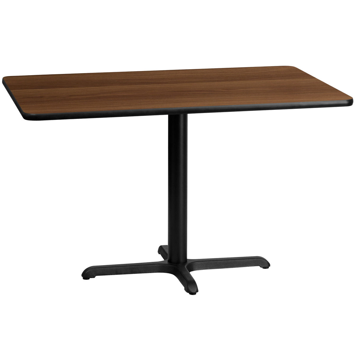 Walnut |#| 30inch x 48inch Rectangular Laminate Table Top & 23.5inch x 29.5inch Table Height Base
