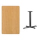 Natural |#| 30inch x 48inch Natural Laminate Table Top with 23.5inch x 29.5inch Table Height Base