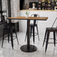 Walnut |#| 30x48 Rectangular Walnut Laminate Table Top & 24inch Round Bar Height Table Base