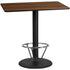 30'' x 48'' Rectangular Laminate Table Top with 24'' Round Bar Height Table Base and Foot Ring