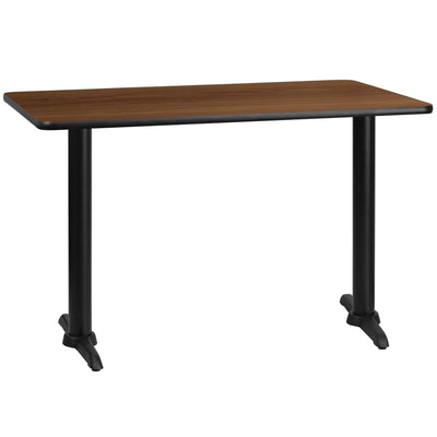 30'' x 48'' Rectangular Laminate Table Top with 5'' x 22'' Table Height Bases